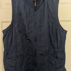Navy Quilted Women's Vest XL